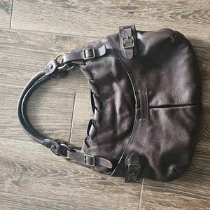 Plinio Visona Brown Genuine Leather Hand Bag
